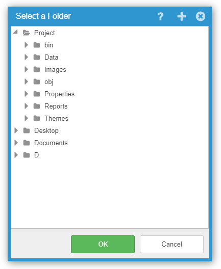 FolderBrowserDialog showing multiple root directories for navigation